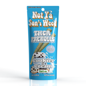 not ya son's weed pre roll cookies & cream pre roll – thca 2 pack