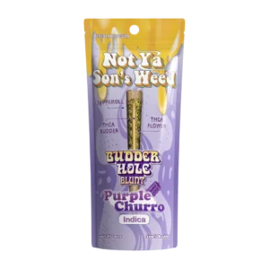 not ya son's weed pre roll purple churro budderhole blunt