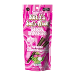 not ya son's weed pre roll white bubblegum blunt – thca 2 pack