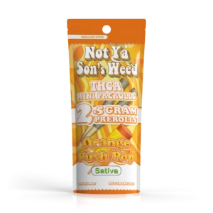 not ya son's weed pre roll orange push pop mini pre roll – thca 2 pack
